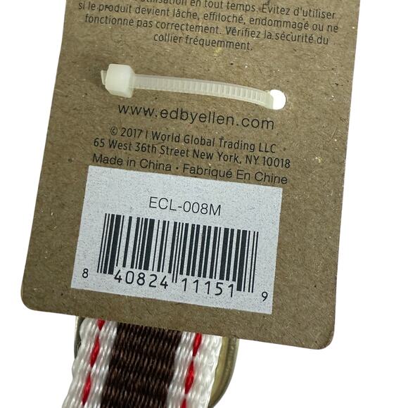 ED Ellen DeGeneres Love Dog Collar Medium Brown - Picture 3 of 4